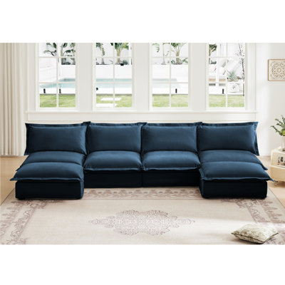 Kelling Slipcovered U-Shape 4-Seater Sectional Sofa