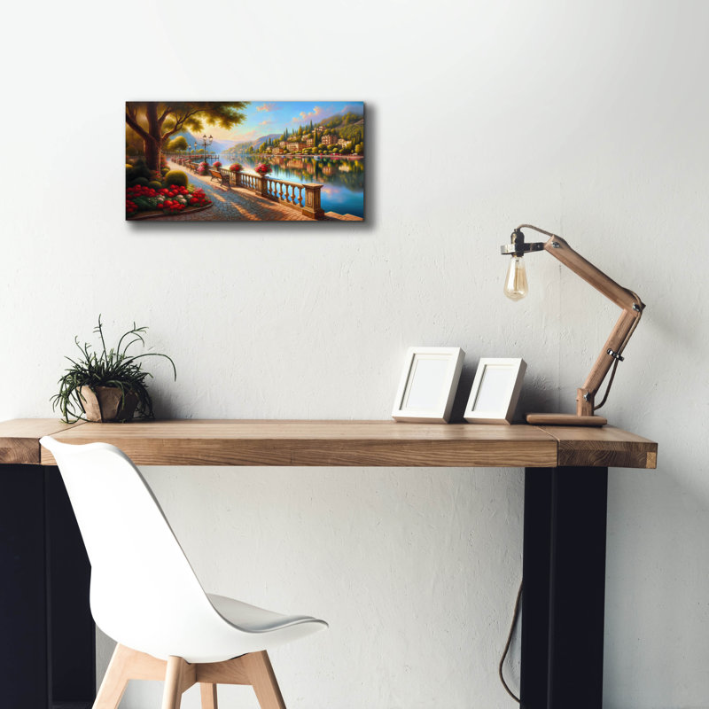  «Somewhere In Italy» par Rich Monet, art mural sur toile, 24 po x 12 po