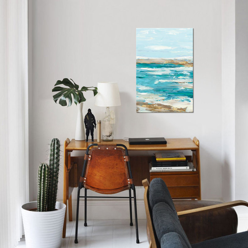 «Sea Side II» sur toile, H 18 po x l 12 po x P 1,5 po, Pas de tapis, Toile tendue