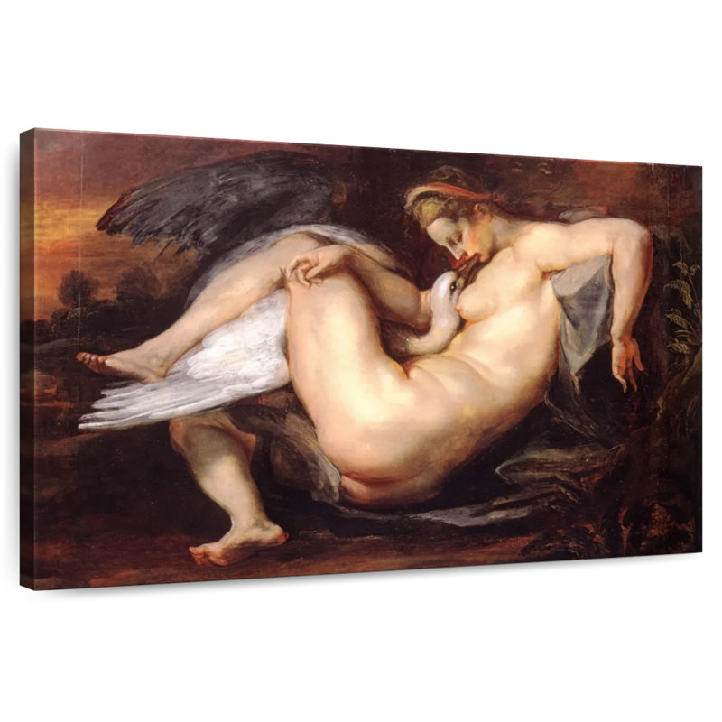 Leisha Leda et le cygne 1601, H 8 po x l 12 po