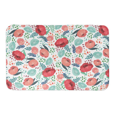 Hiatt Microfiber Foam Non-Slip Bath Rug