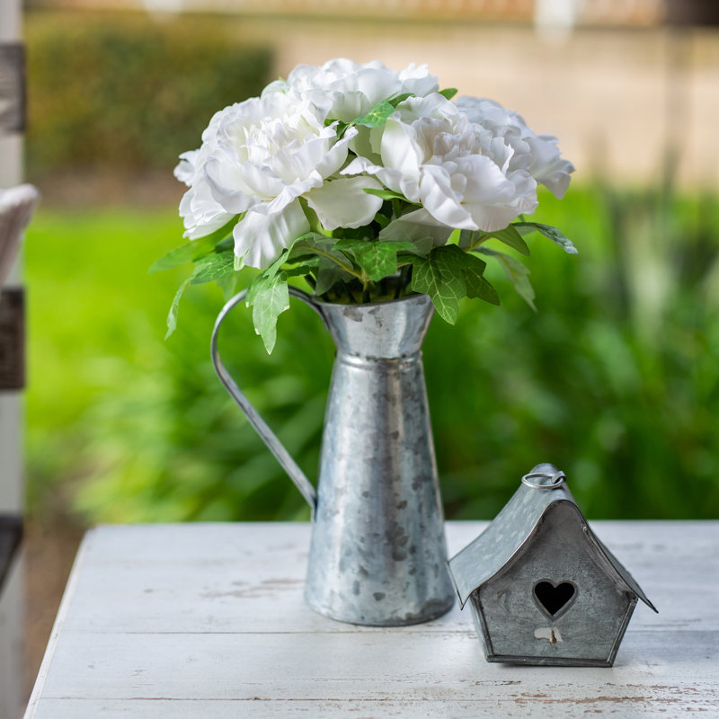 Centre de table dans un vase Omeara, Blanc