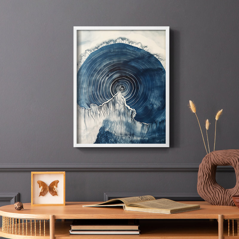 Série ABSTRACT CCX - reproduction encadrée de qualité supérieure - prête à être accrochée - aucun clou requis, Blanc / Blanc