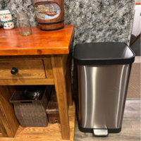 Glad GLD-74506 Stainless Steel Step Trash Can with Clorox Odor Protection |  Large Metal Kitchen Garbage Bin with Soft Close Lid, Foot Pedal and Waste