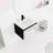 24'' Modern Bathroom Vanity Wall Mount. Ceramics Sink. Door. Black. Plywood. Generous Room For Necessities Vanity. Modern. Considerable Stuff