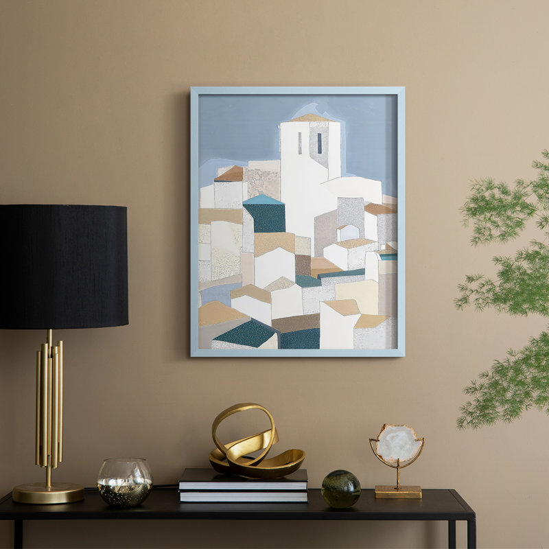 Abstract XXXI Framed Print - Ready To Hang - Made in USA, Blue, 14" H x 11" W
