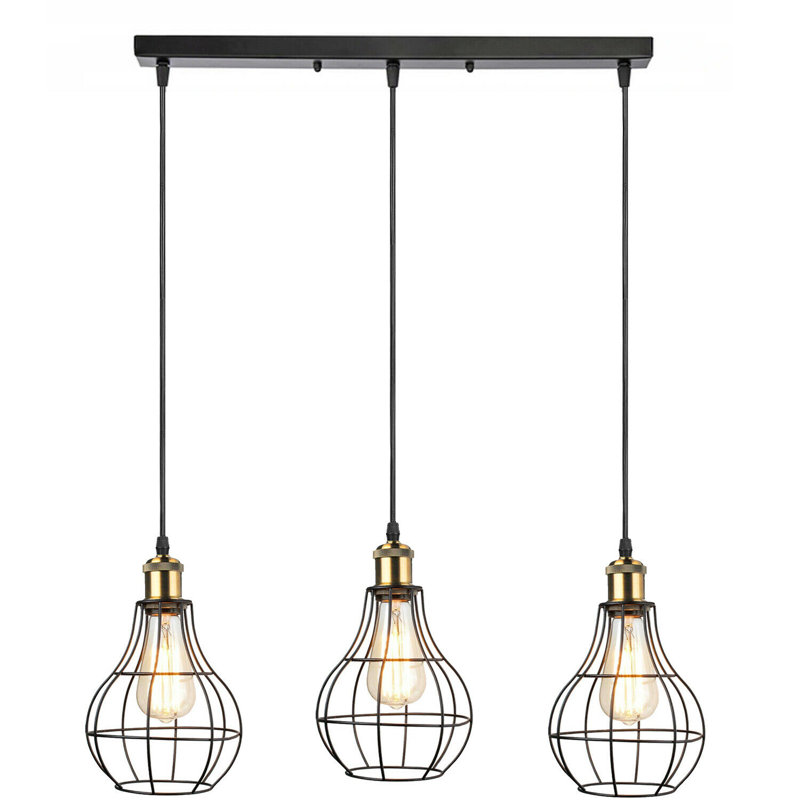 Aucoin 3 - Light Black Cluster Pendant