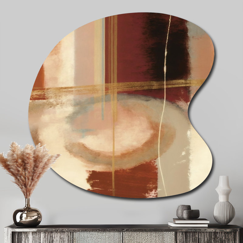 Chocolat, élémentaire VI, art mural asymétrique abstrait en métal, H 33 po x l 33 po