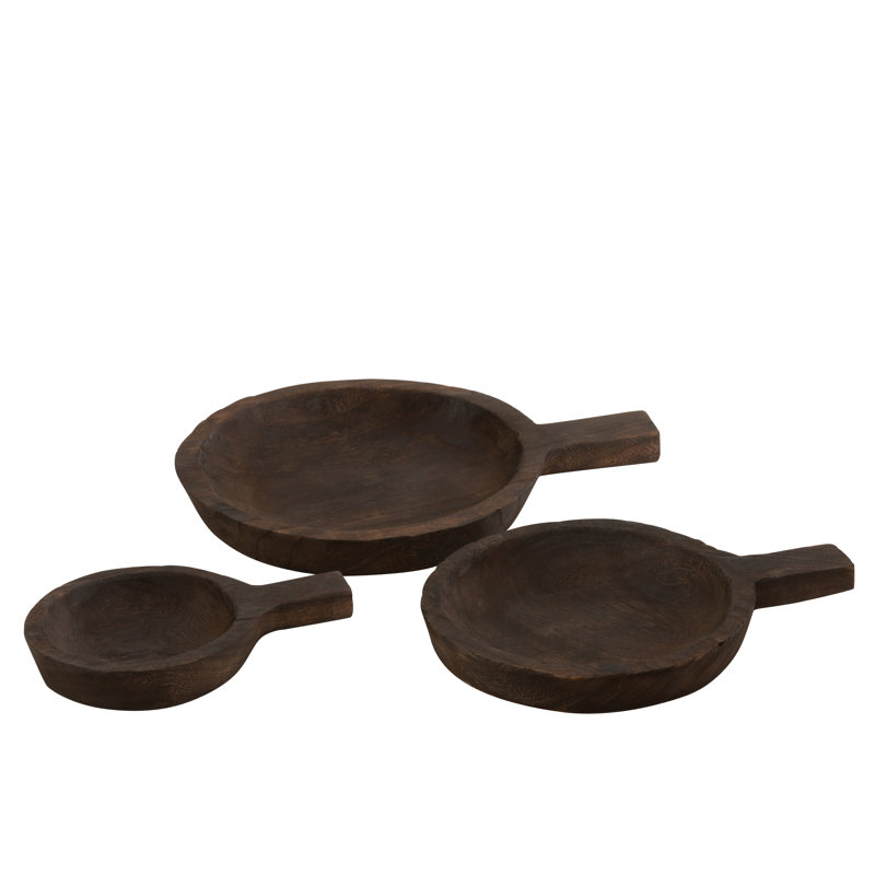 Illinois Wood Decorative Plate, 4.5cm H x 43cm W x 33cm D, Dark Brown