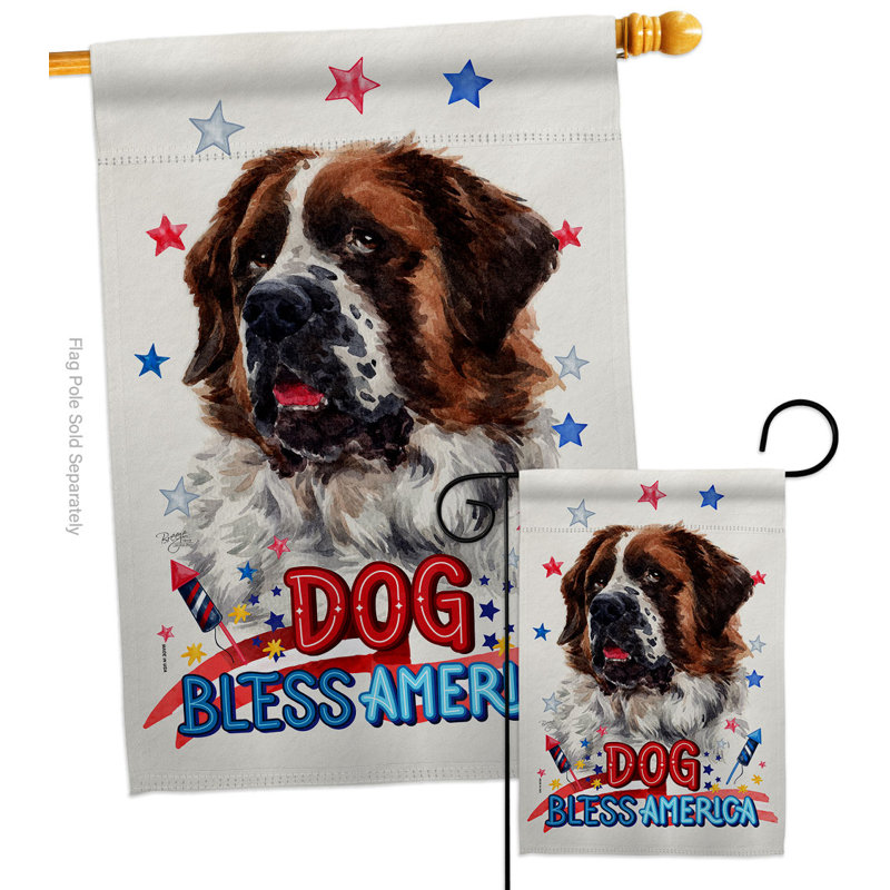 Double Sided 40 in. H x 28 in. W Polyester Animal House Flag