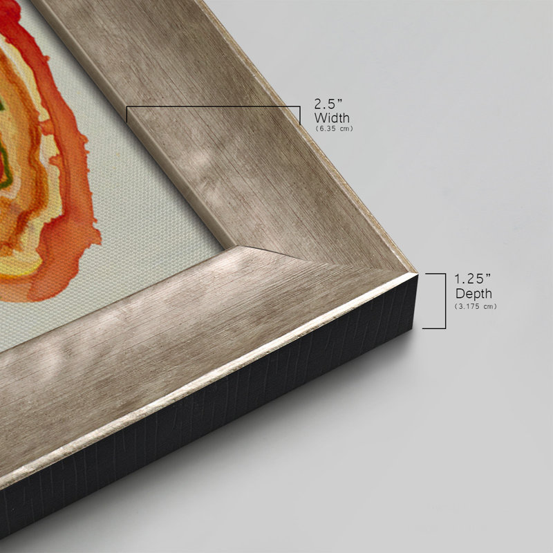 Toile encadrée Geode Slice Premium - prête à être accrochée, H 25 po x l 45 po x P 1,25 po