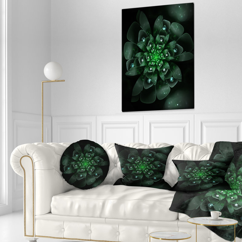 Coussin lombaire en cristal brillant à fleurs