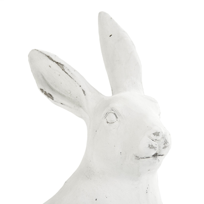 Woolforlk Rabbit Figurine, 7.5" H x 19" W x 11.5" D