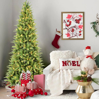 Arbre de Noël artificiel en PVC 6 pi avec lumières