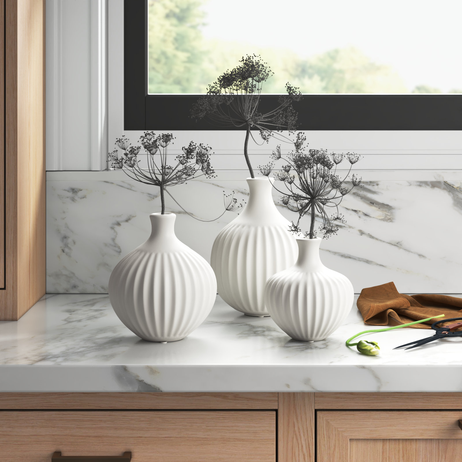 Koffi 9.5'' Ceramic Table Vase