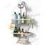 3-Tier Hanging Shower Caddy Over Shower Head, Never Rust Aluminum Organizer with Hooks & Soap Holder-1539028556