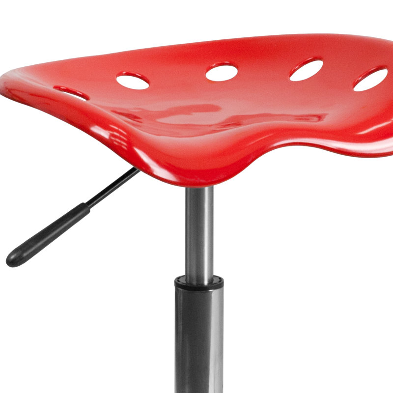 Tabouret de style siège de tracteur aux couleurs vives, Rouge