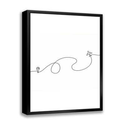 Airline Line - Floater Frame, reproduction d'art sur toile
