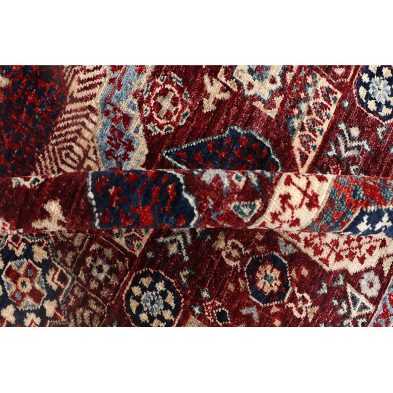 Aryana Hand-Woven High-Quality Red/Beige/Blue Area Rug