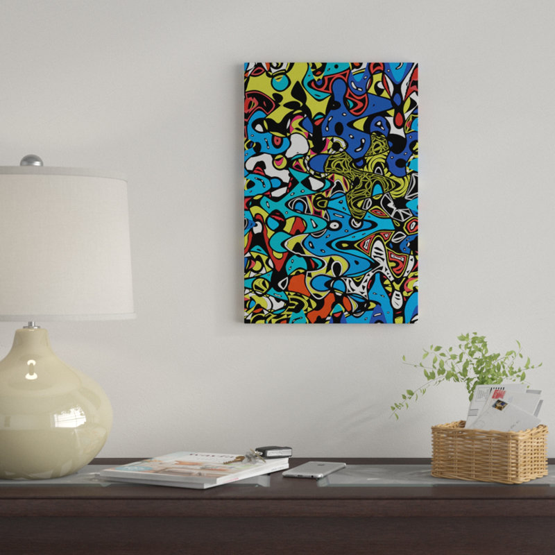 « psychédélique renaissance ii » par barruf, impression sur toile tendue, H 12 po x l 8 po x P 0,75 po