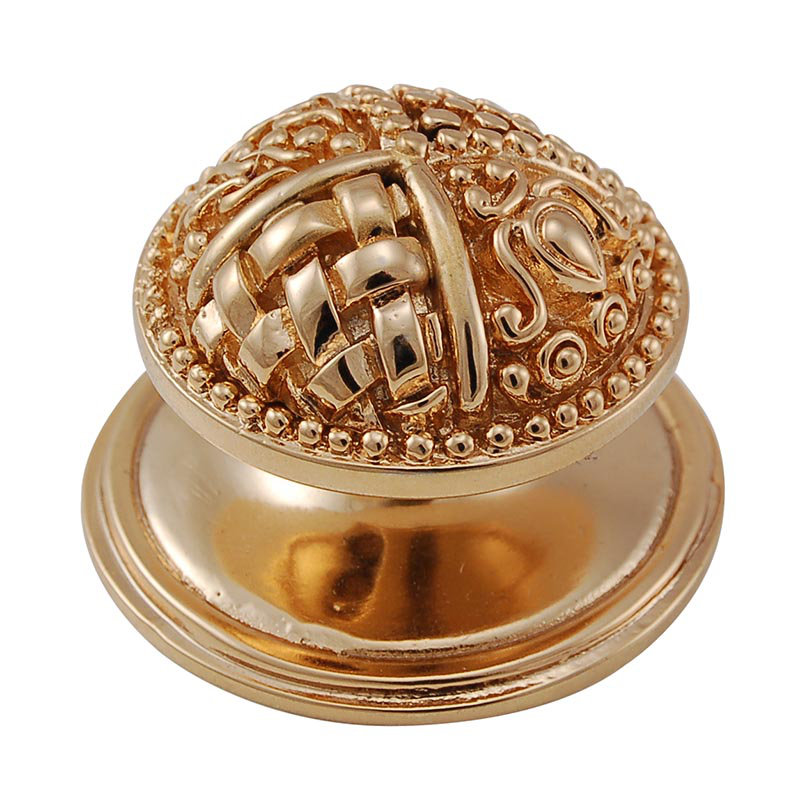 Medici Mushroom Knob, 1.125" H x 1.125" W x 0.875" D, Polished Gold