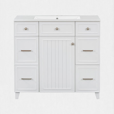 36" Sink Vanity with Adjustable Shelf