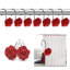 12 crochets de rideau de douche décoratifs anti-rouille Home Design