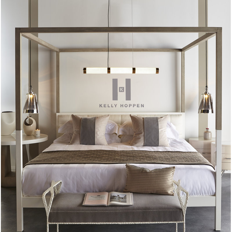 Oakland Linen Canopy Bed, King