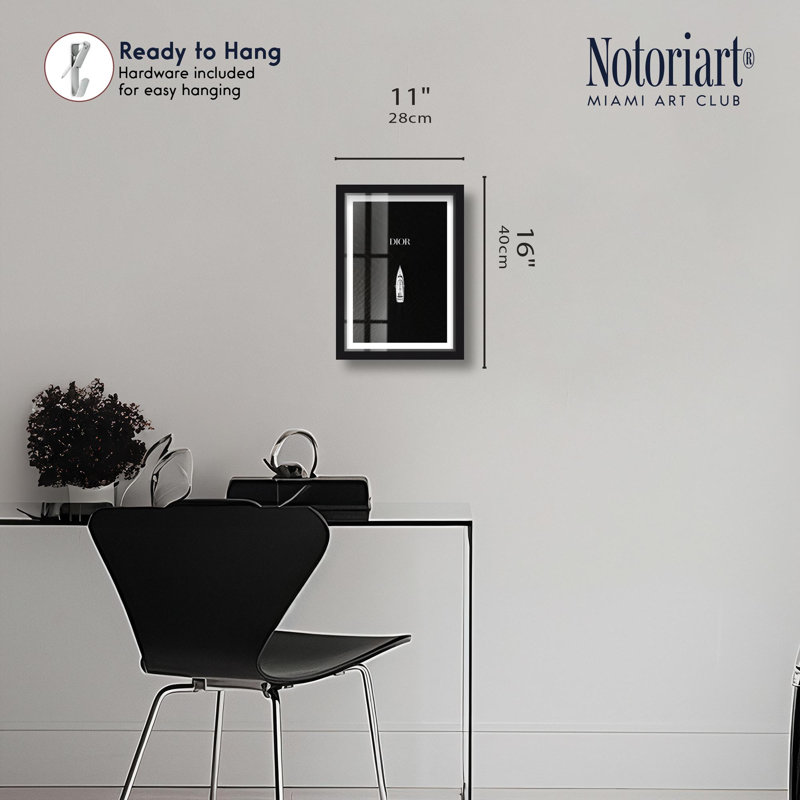 «Glam Dive Shadowbox Print» par Notoriart, Noir, H 16 po x l 11 po