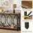 Extra Long Industrial Console Table, 70.9'' 2-Tier Sofa Table with Storage Shelf for Entryway or Hallway
