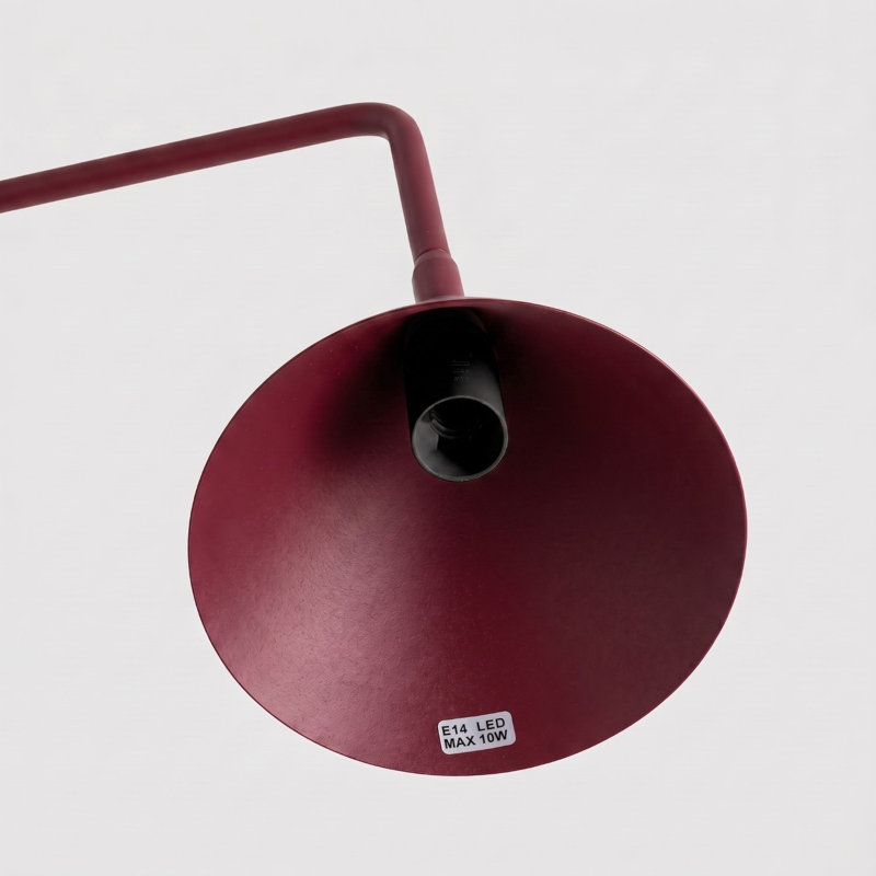 Table lamp NOX white, Burgundy