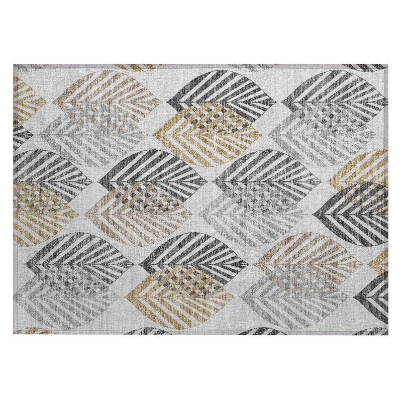  Neysa Non-Slip Indoor Door Mat, Rectangle 1'8" x 2'6"
