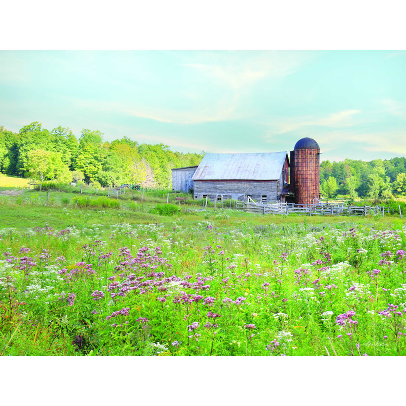 «Summer on the Farm» par Lori Deiter - reproduction d'art sur toile tendue, H 18 po x l 24 po