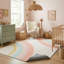Tapis à motif arc-en-ciel rose / crème pour enfant 4 pi x 6 pi (3 pi 11 po x 5 pi 10 po) Branch Marlow-2037559209