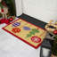 Paillasson ornements de Noël aux couleurs vives avec bordure rouge 30 po x 18 po