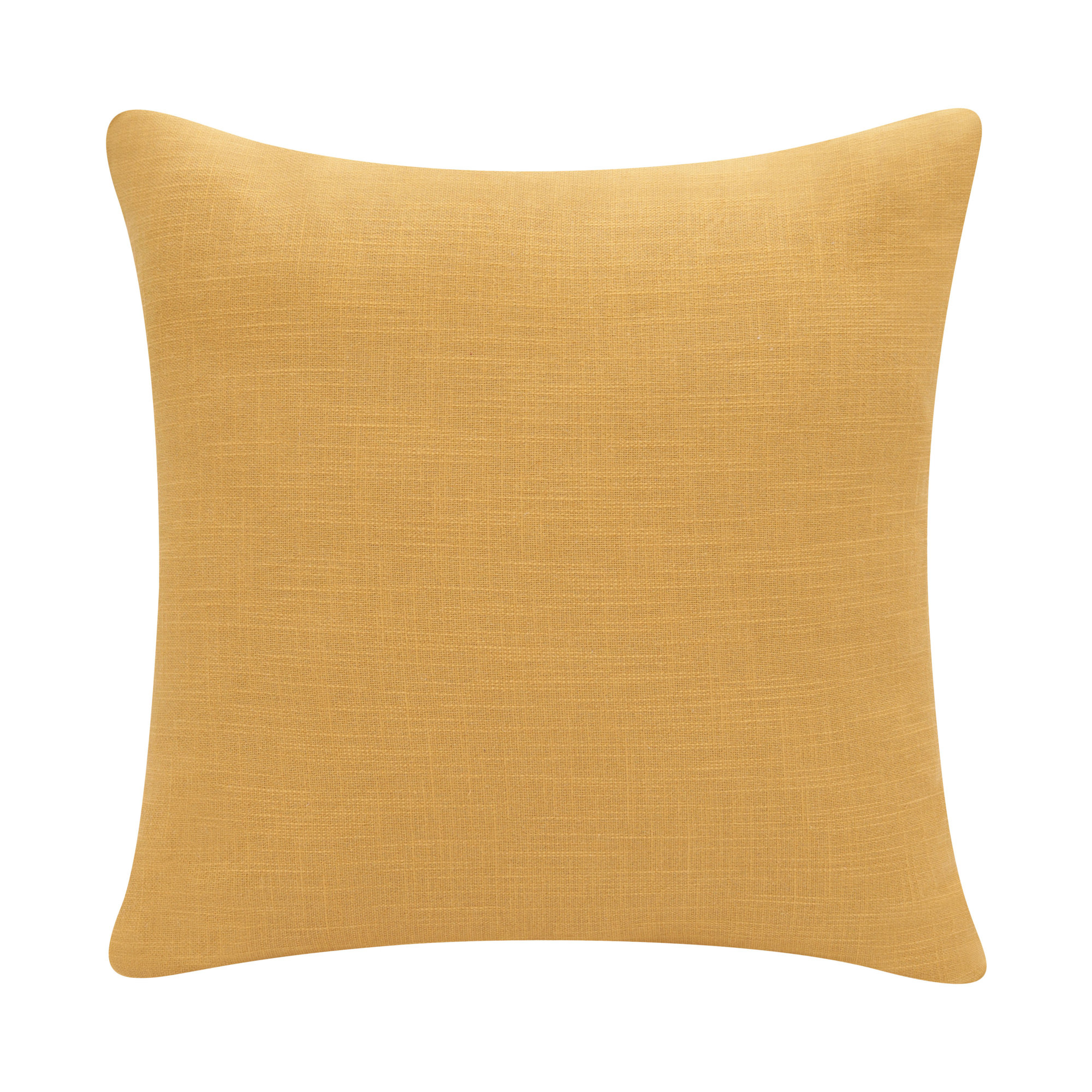 Auburn Geometric Cotton Throw Pillow, Square 18", Yellow/White, Pillow Cover Only - No Insert