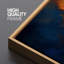 «Fiery Horizon in Midnight Blue», impression sur toile encadrée - décor abstrait nuage audacieux-115271087-115271085