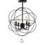 Plafonnier semi-encastré en forme de globe à 4 lumières 16 po Reidy
