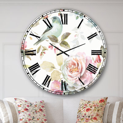 Beautiful Bird Romance II - Horloge murale traditionnelle