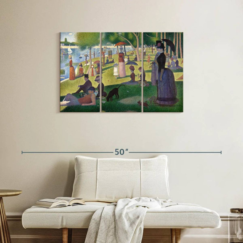 Leisha un dimanche sur la Grande Jatte, H 24 po x l 38 po