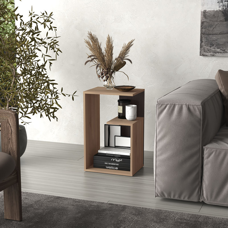 Table d'appoint Everet, Bois naturel