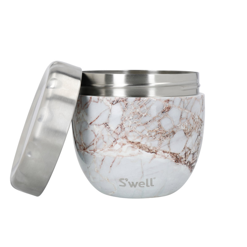 S'well Calacatta Gold Stainless Steel Food Bowl
