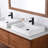 Luxier 24-1/4 in. Rectangular White Ceramic Bathroom Vessel Sink Above Counter