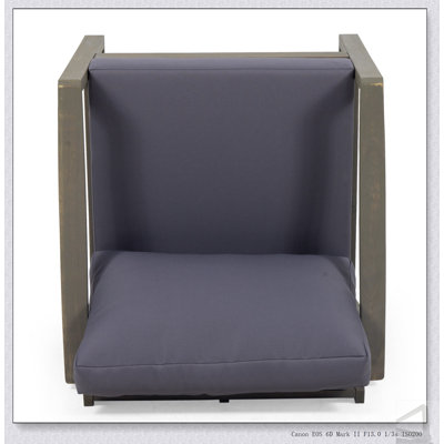 Fauteuil club d'extérieur en bois d'acacia avec coussins résistants à l'eau SAMWELL, durable et élégant pour le patio et le jardin