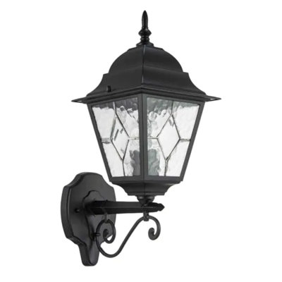 Matte Black Plug-in Outdoor Wall Lantern
