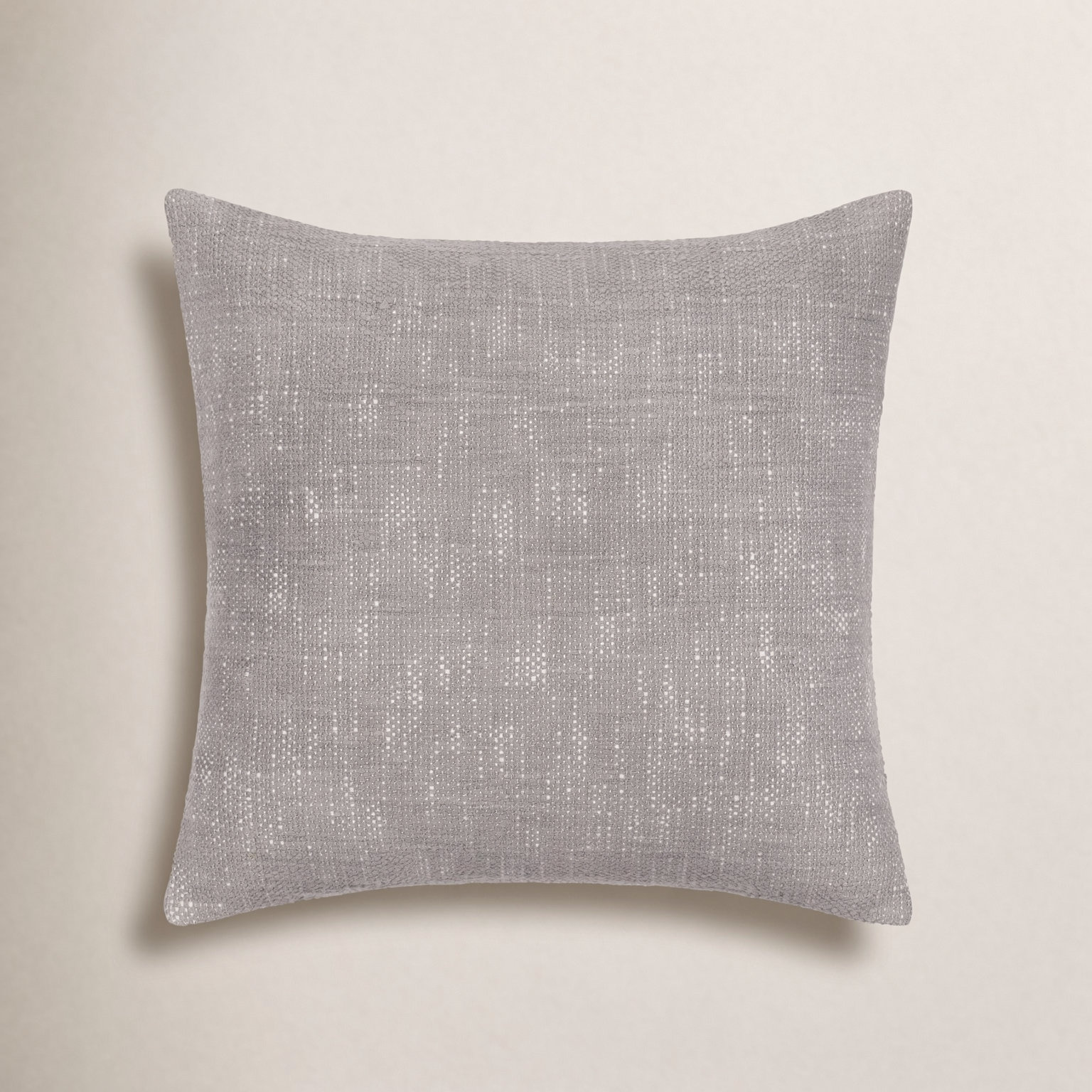 Bertha 22" x 22" Pillow Cover, Polyester/Polyfill, 22" x 22", Medium Gray/Cream