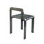 Chaise en métal argenté Oribe