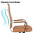 Amaiia Mid-Back Ribbed Leather Upholstered Adjustable Swivel Rolling Ergonomic Office Desk Chair-1282789401