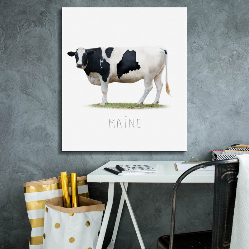  «Cow State Maine» par John Hovenstine, art mural sur toile, 26 po x 30 po, H 30 po x l 26 po