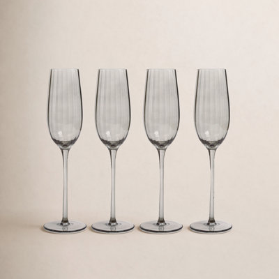 Boulder Ribbed Champagne Flute